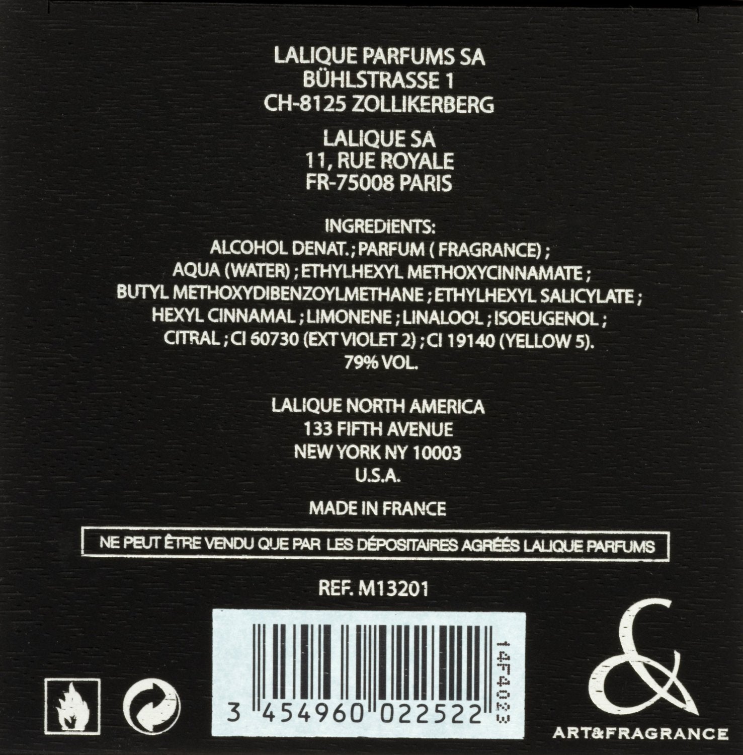 Encre Noire Lalique for Him - 100 ml