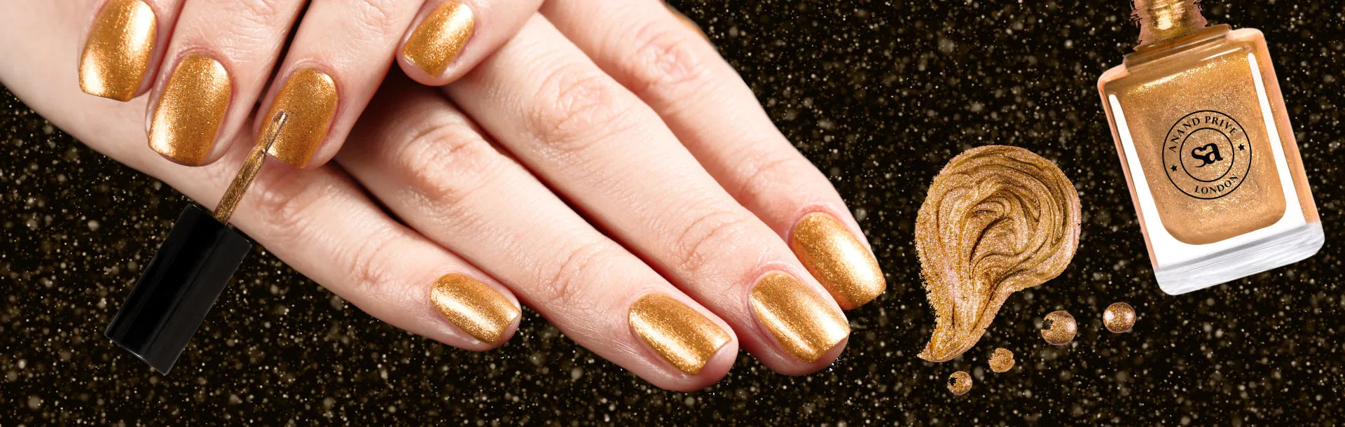 Gold Nail Varnish 03